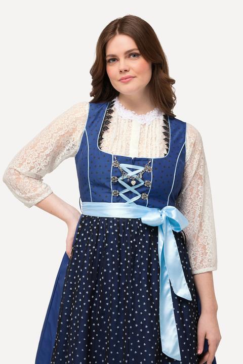Produktbild Ulla Popken Dirndlbluse, elastische Spitze, Rundhals, 3/4-Arm (46)