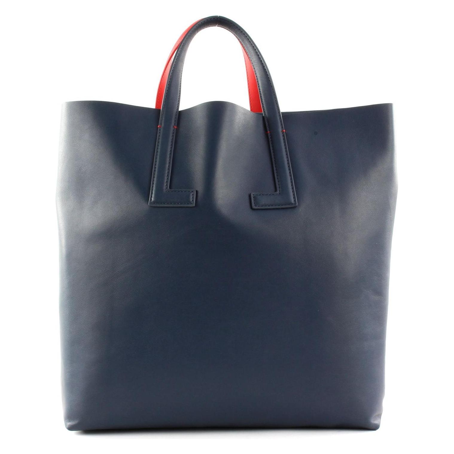 Lacoste, Damen, Handtasche, Fashion Show Double Tote Bag, Blau, Rot, Mehrfarbig