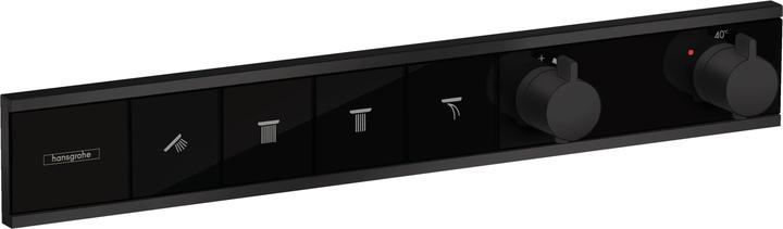 Produktbild hansgrohe HG Fertigmontageset RAINSELECT f UP-Thermostat 4 Verbr mattschwarz