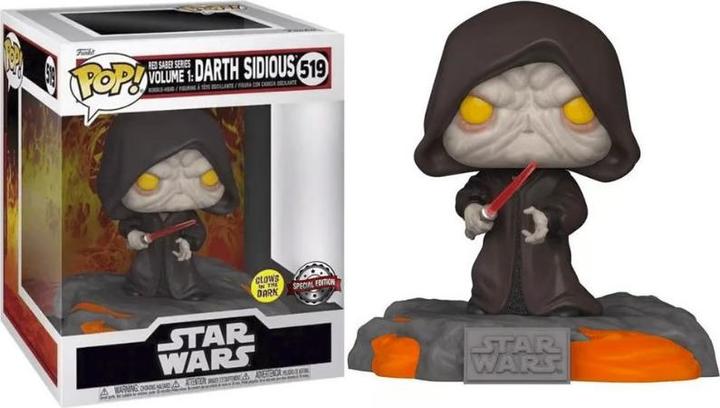 Actual product image Funko Star Wars POP! Deluxe Vinyl figurine Red Saber Series Volume 1: Darth Sidious 9 cm