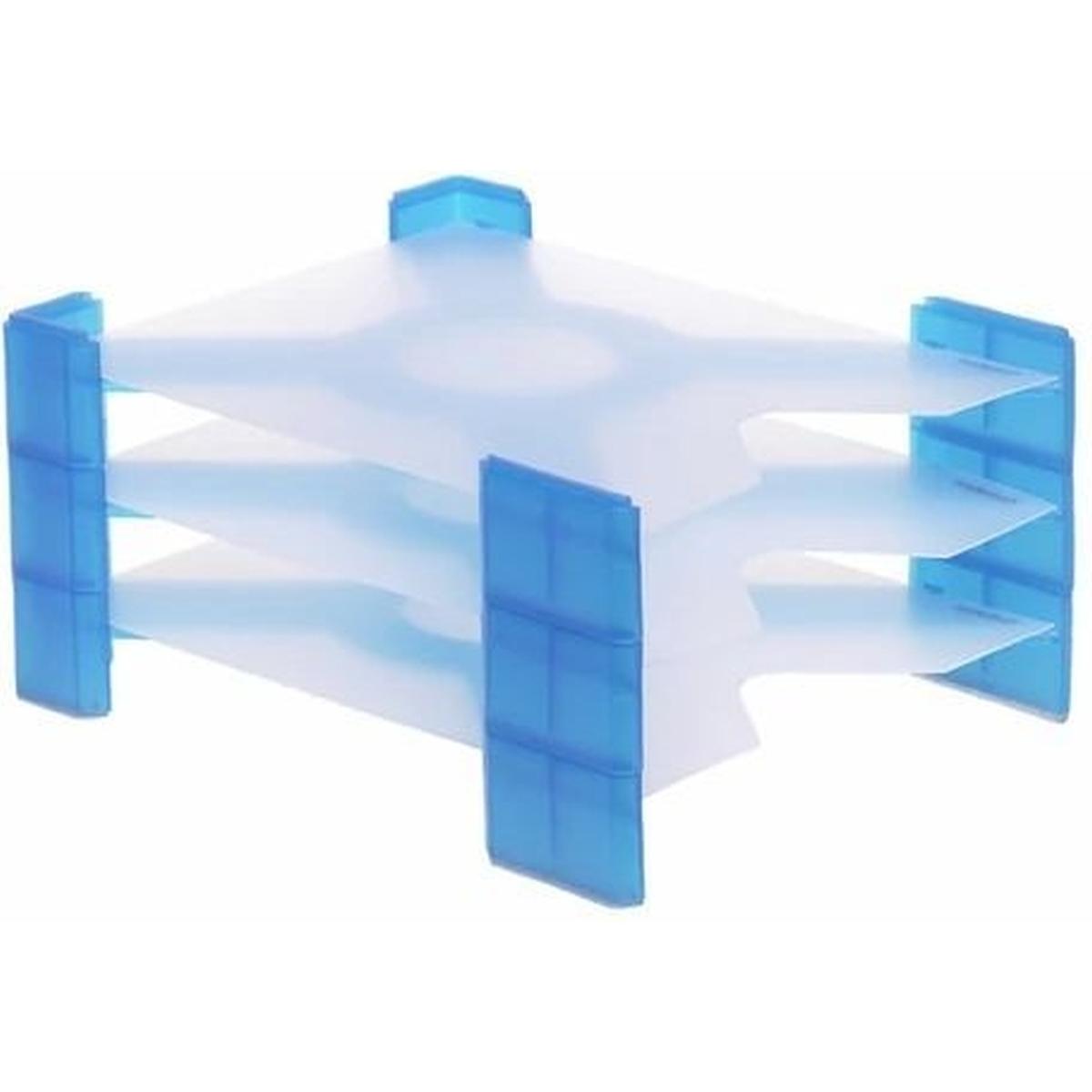 Foldersys, Dokumentenablage, Briefablage X-Filer A4 PP blau transluzent VE=3 Stück (A4)