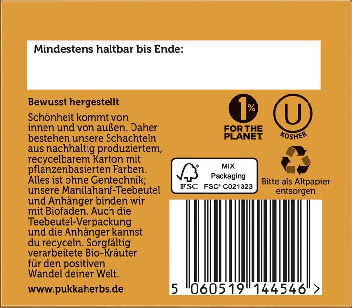 Nährwerte und Zutaten Pukka Kräutertee Selektion (36 g)