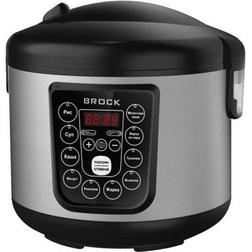 Brock Electronics MC 1005 Multifunktionstopf MC 1005, Dampfgarer + Reiskocher, Schwarz