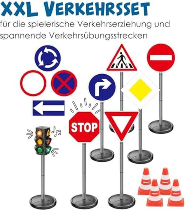 Immagine prodotto Alldoro XXL Set del traffico (75 cm di altezza, 21 pezzi)