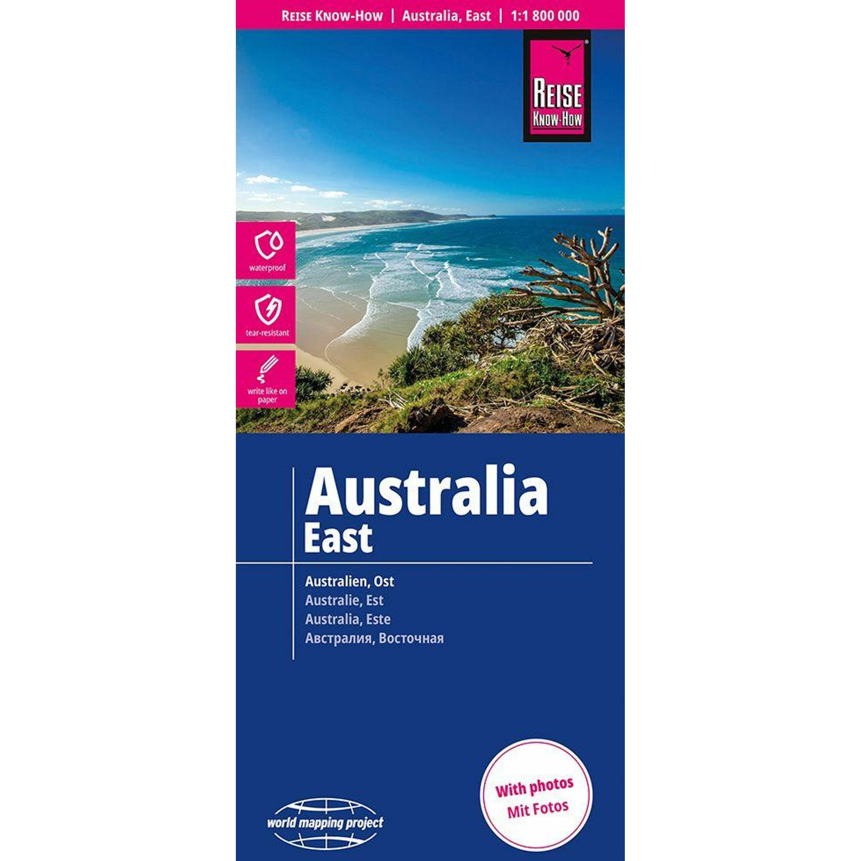 Reise Know-How Landkarte Australien, Ost / Australia, East (1:1.800.000) (69330572)