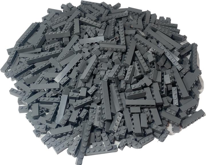 Actual product image LEGO Bricks Dark Grey 1x1, 1x2, 1x3, 1x4 - NEW! Quantity 100x (LEGO Classic)