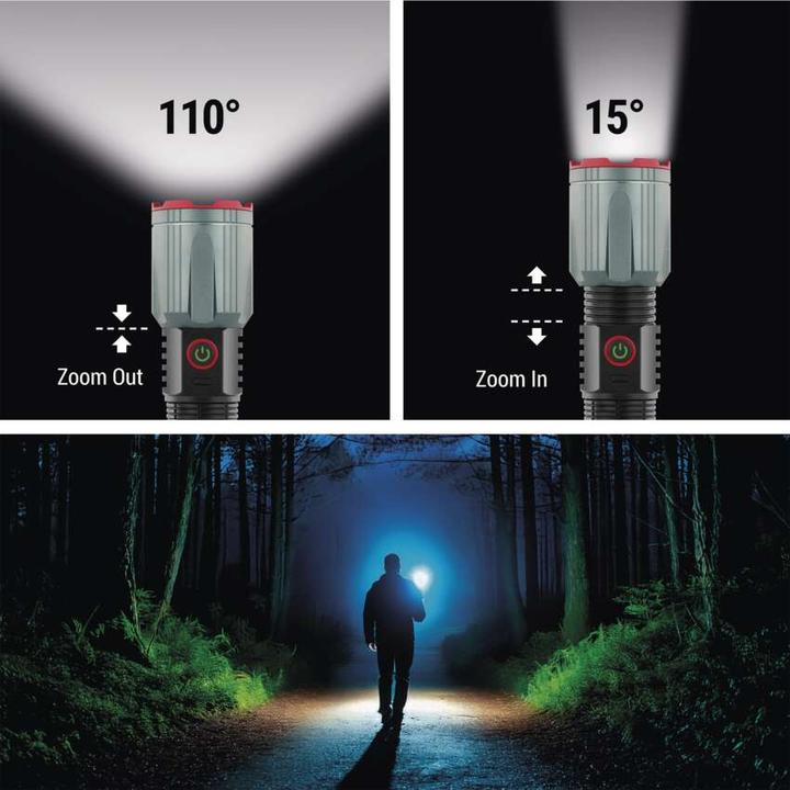 Produktbild Emos LED RECHAR.METAL FLASHLIGHT MED 1300lm,2200mAh (15 cm, 1200 lm)