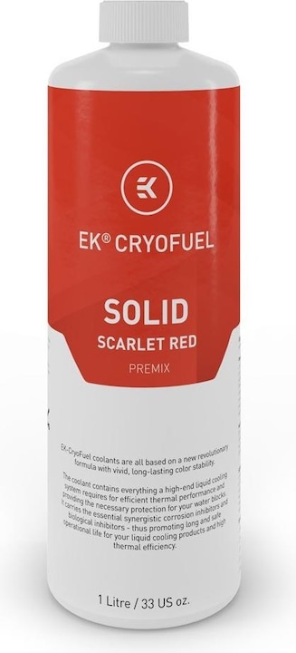 Actual product image EKWB EK-CryoFuel Solid Premix - Scarlet Red (1000 ml, Ready-mix)