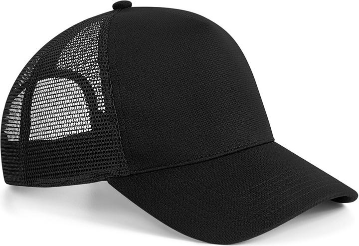 Actual product image Beechfield Microknit trucker cap with snapback (One size)