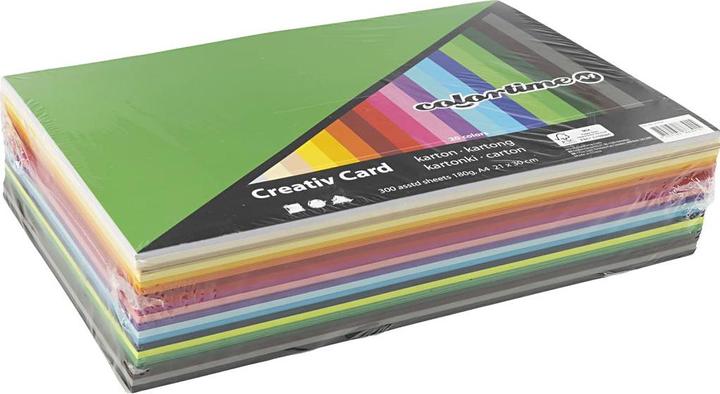 Actual product image Creativ Company Gekleurd cardboard Kleur A4, 300 Vellen (180 g/m², 300 x)