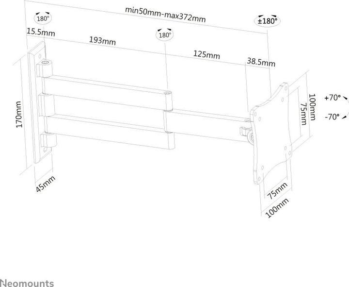Image du produit Neomounts Fpma-W830 (Mur, 27", 12 kg)