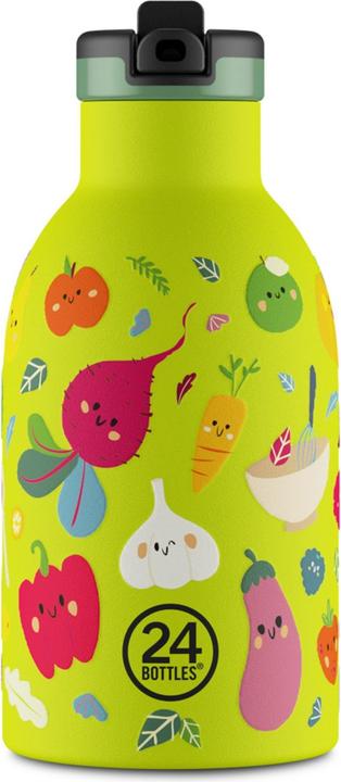 24 Bottles Thermosflasche Veggie Friends, 330 ml, Limettengrün (0.33 l)