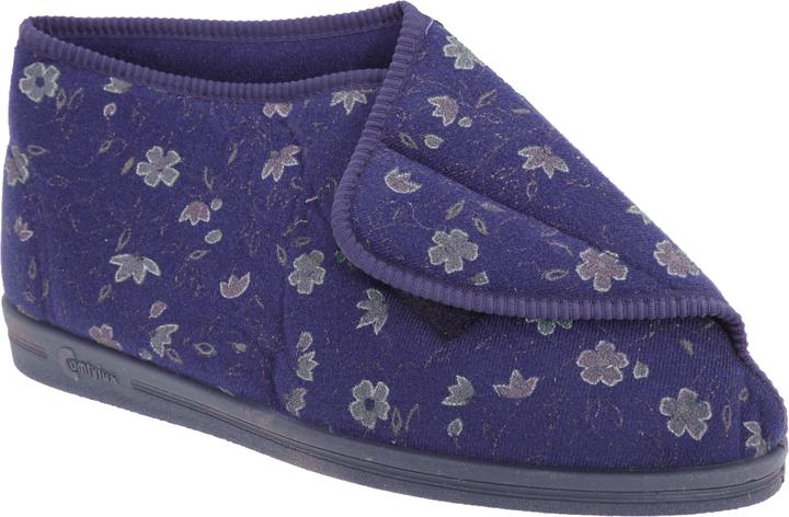 Actual product image Comfylux Andrea Slippers With Velcro Floral Pattern (36)