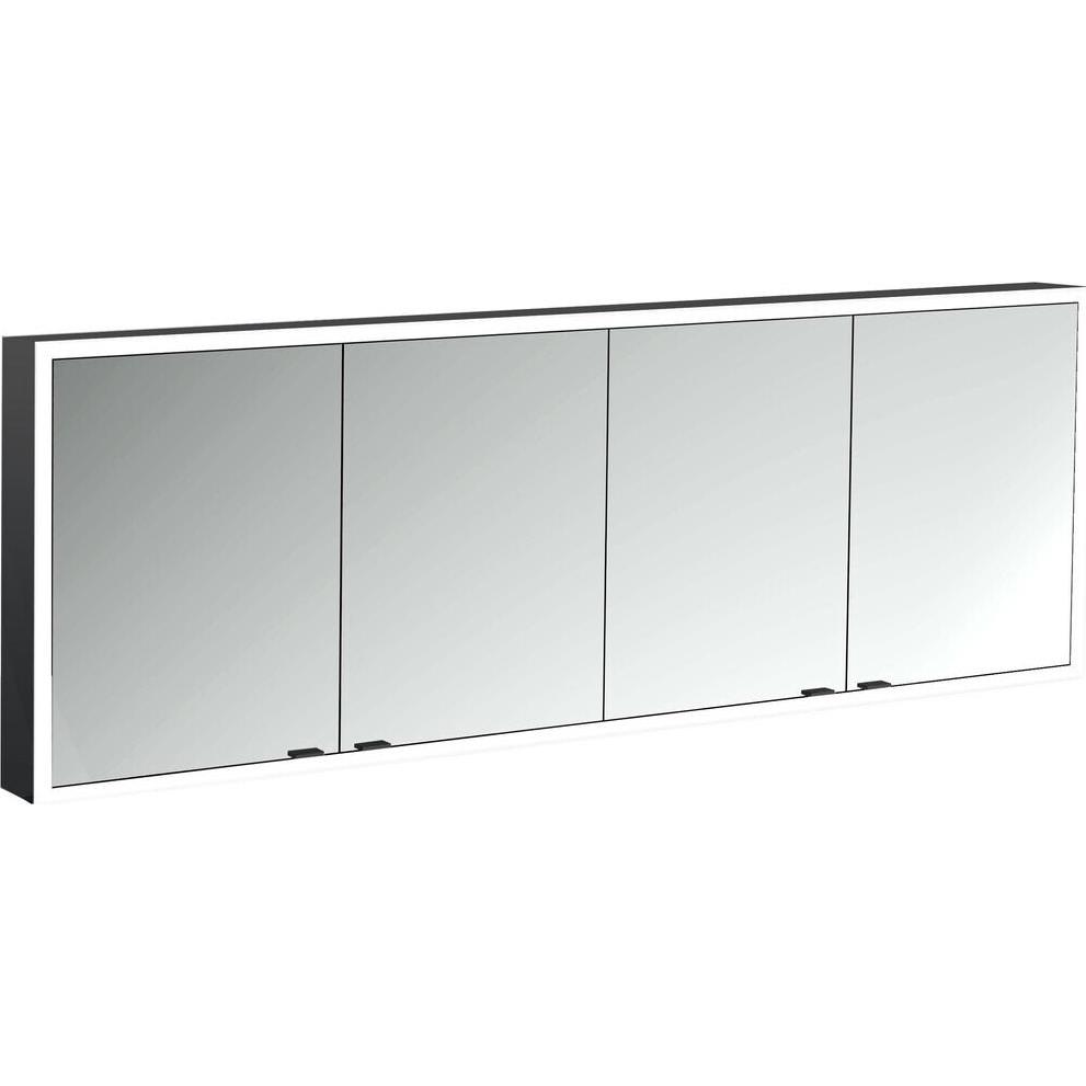 Emco, Spiegelschrank, prime Facelift Lichtspiegelschrank, 1800 mm, 4 Türen, mit verspiegelten Seitenwänden, Aufputz