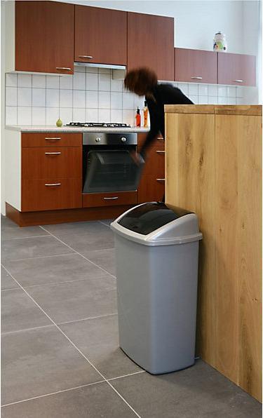 Produktbild Vepa Bins Abfallbehälter mit Schwingdeckel, aus Kunststoff, Inhalt 50 l, weiss (50 l)