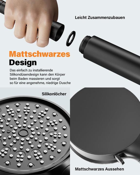 Produktbild Cobbe Duschkopf mit Filter (6 Strahlarten)