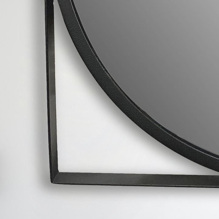 Image du produit FineBuy miroir mural miroir d'entrée rond métal 54x54 cm miroir suspendu (54 x 54 cm)
