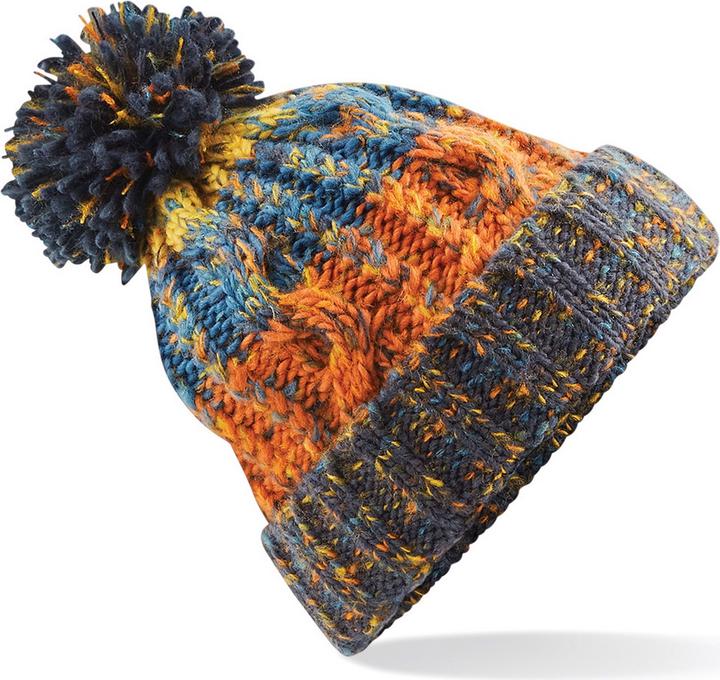 Actual product image Beechfield Corkscrew knitted hat with bobble (One size)
