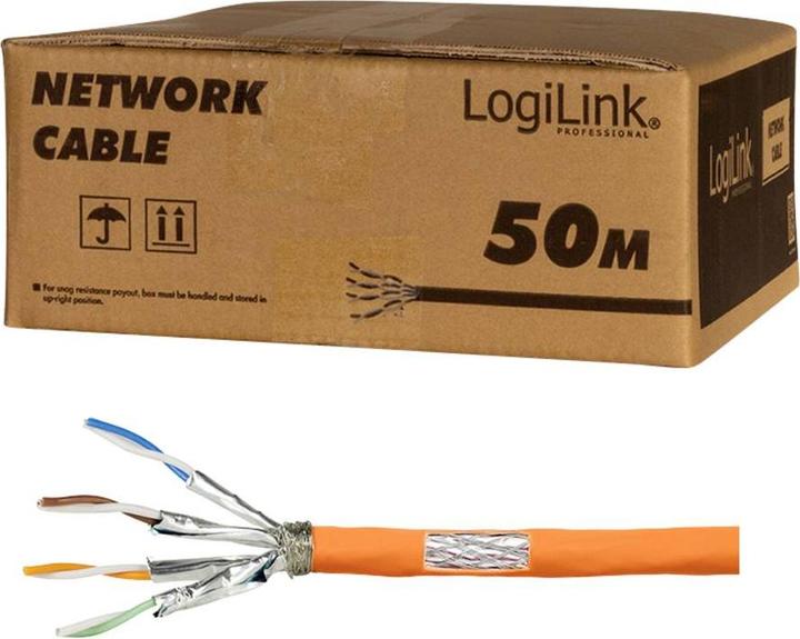 Actual product image LogiLink Installation cable, Cat.7, S/FTP, 50 m, simplex (S/FTP, CAT7, 50 m)