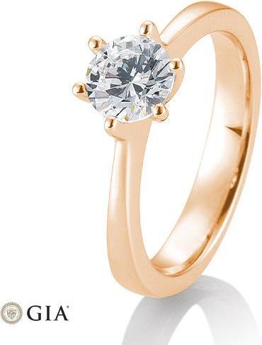 Actual product image Breuning 6 prong set 0.40-0.60 ct. (53, 585/14 K Gold)