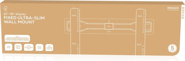 Image du produit Deltaco ARM-0150 TV mount (55") Black (Mur, 35 kg, 32" - 55")