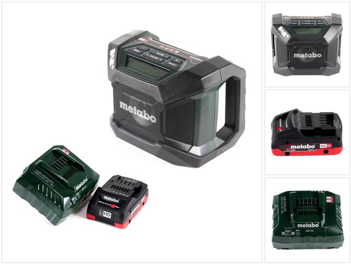 Actual product image Metabo R 12-18 DAB+ BT Battery construction site radio 12-18 V DAB+ + 1x LiHD battery 4.0 Ah + charger (AM, DAB+, FM, Bluetooth)