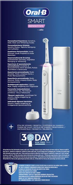 Actual product image Oral-B Smart Sensitive Electric Toothbrush + Travel Case (Oscillating toothbrush)