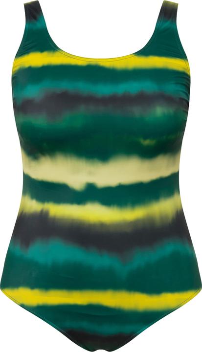 Produktbild Ulla Popken Badeanzug, Batikstreifen, ohne Softcups, Rundhals (62)