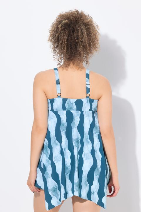 Image du produit Ulla Popken Robe de bain dans un imprimé vagues, bonnets souples et Powermesh (44)
