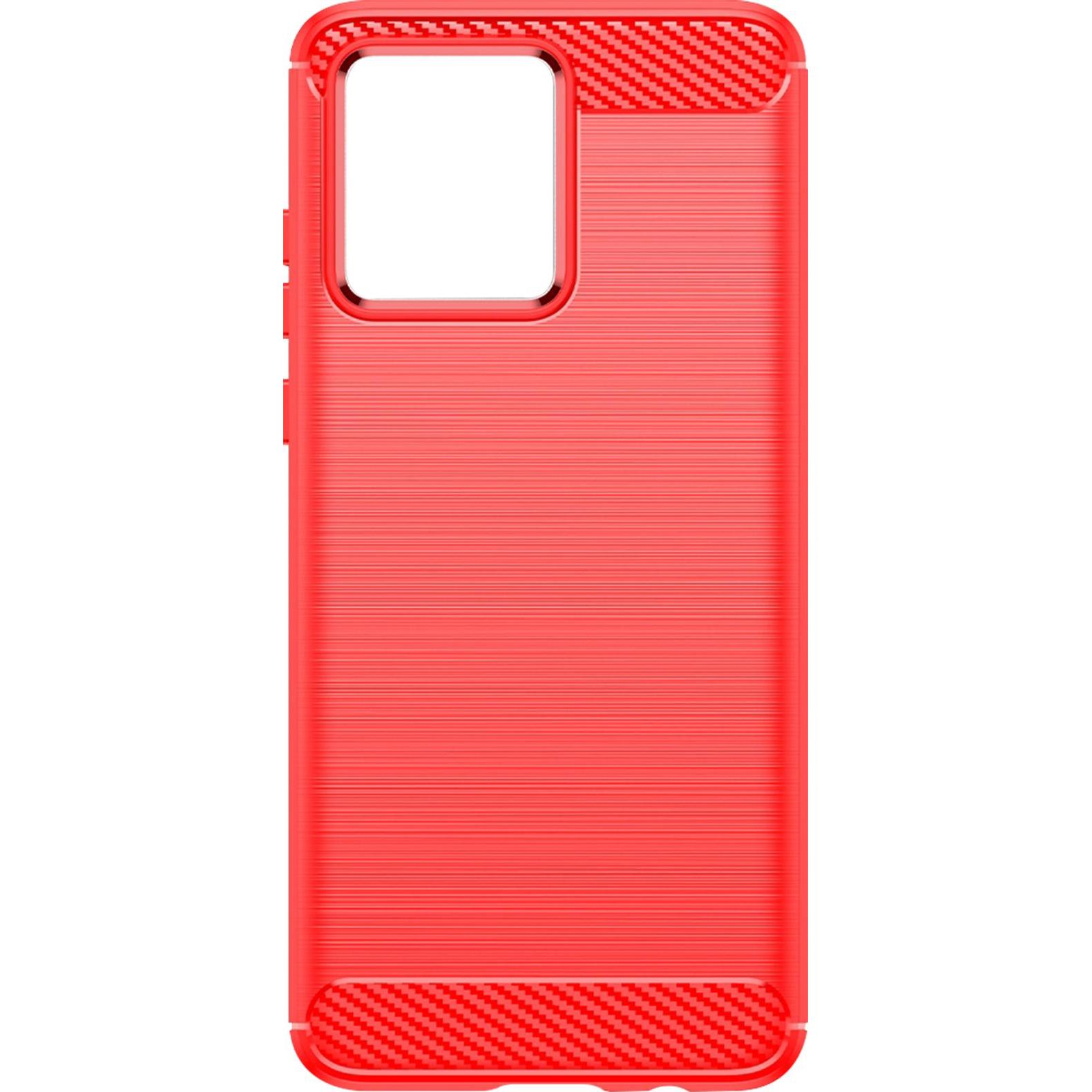 Avizar Classic Carb Series (Motorola Moto G84), Smartphone Hülle, Rot