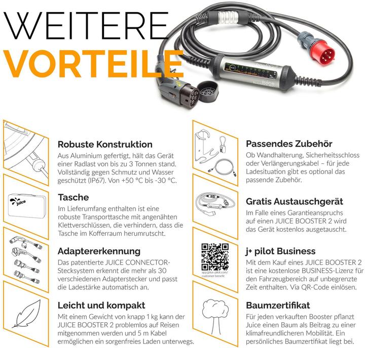 Produktbild Juice Technology Juice Booster 2 EU Traveller Set (Typ 2, 22 kW, 32 A)