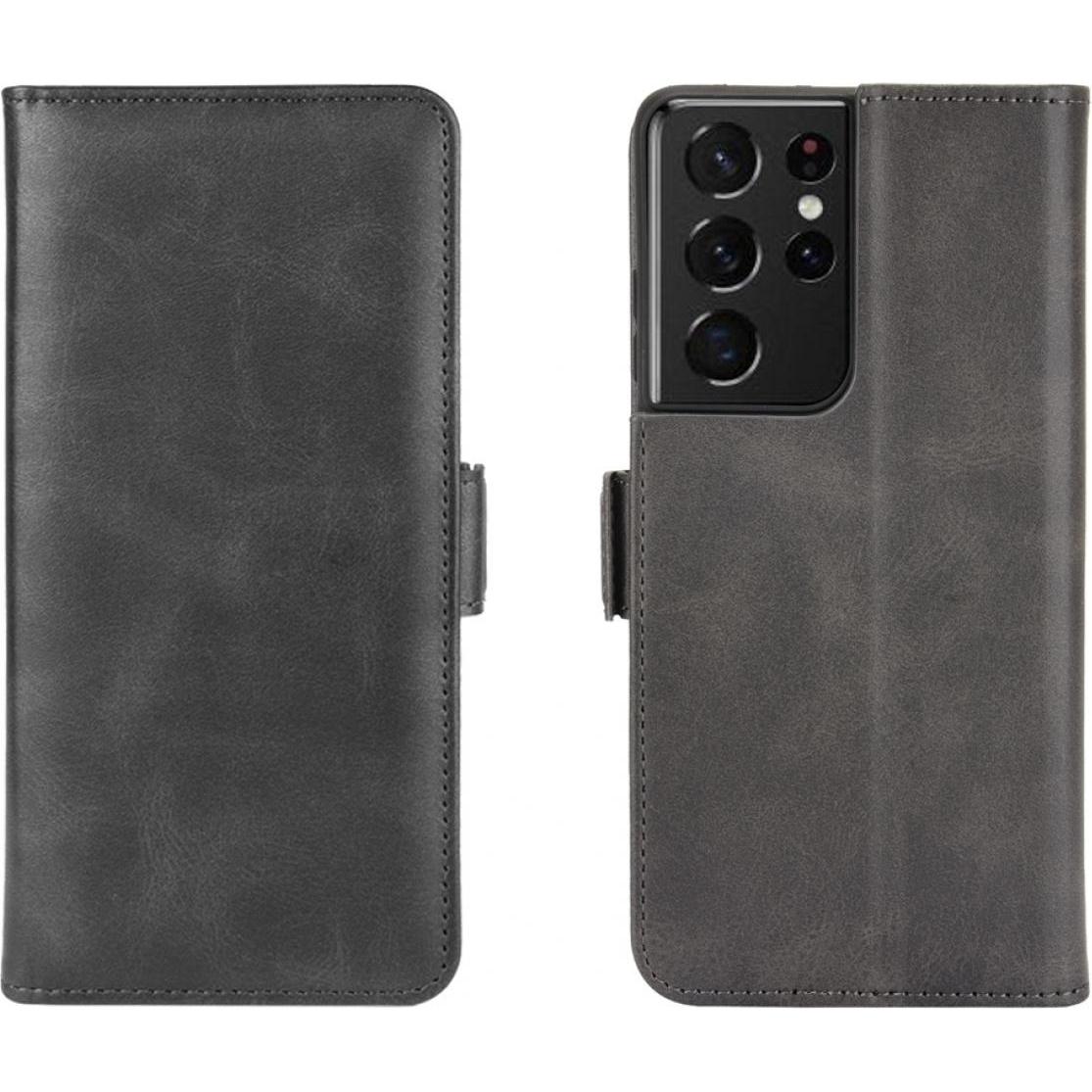 Screenguard Samsung Galaxy S21 Ultra CardLounge Lederhülle (Samsung Galaxy S21 Ultra), Smartphone Hülle, Schwarz