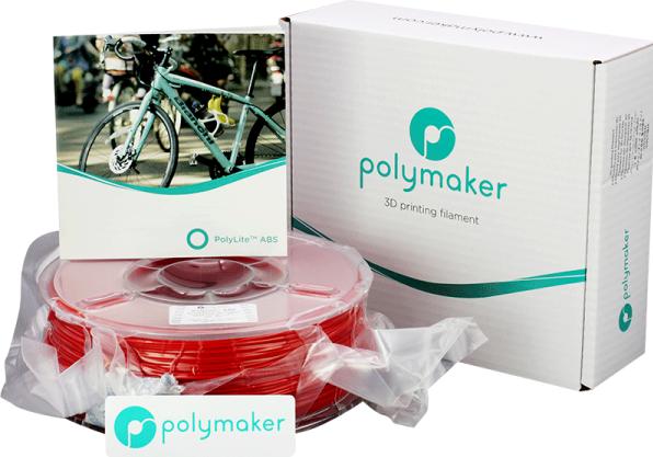 Produktbild Polymaker PolyLite ABS - Red - 1.75mm (ABS, 1.75 mm, 1000 g)