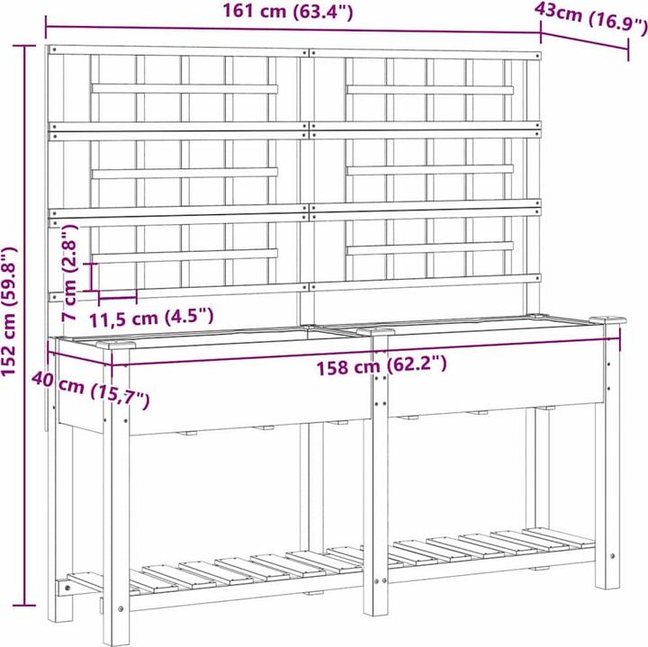 Produktbild VidaXL Holzpflanzgefässe