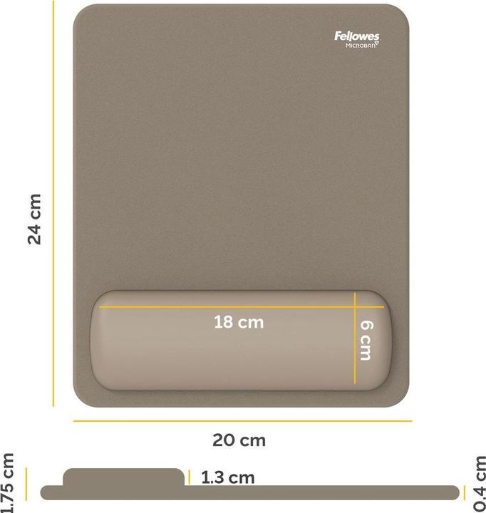 Image du produit Fellowes Breyta Mauspad sand mit Handgelenkauflage