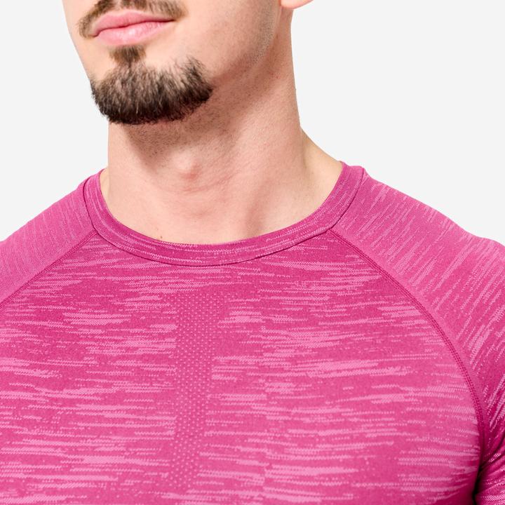 Produktbild Domyos Kompressionsshirt Herren atmungsaktiv Rundhals - lila (XL)