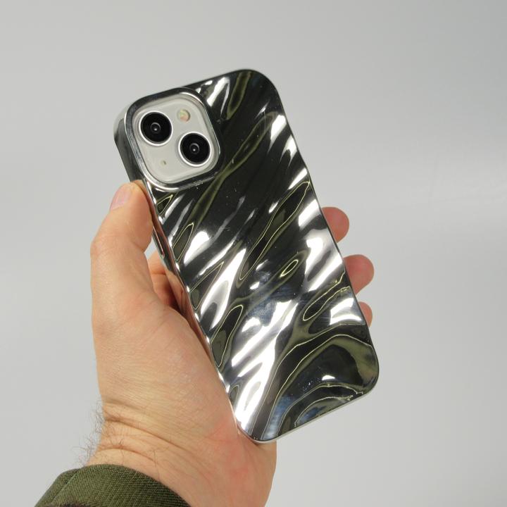Image du produit PhoneLook Coque Silicone avec forme de vague 3D effet mirroir (Apple iPhone 15)