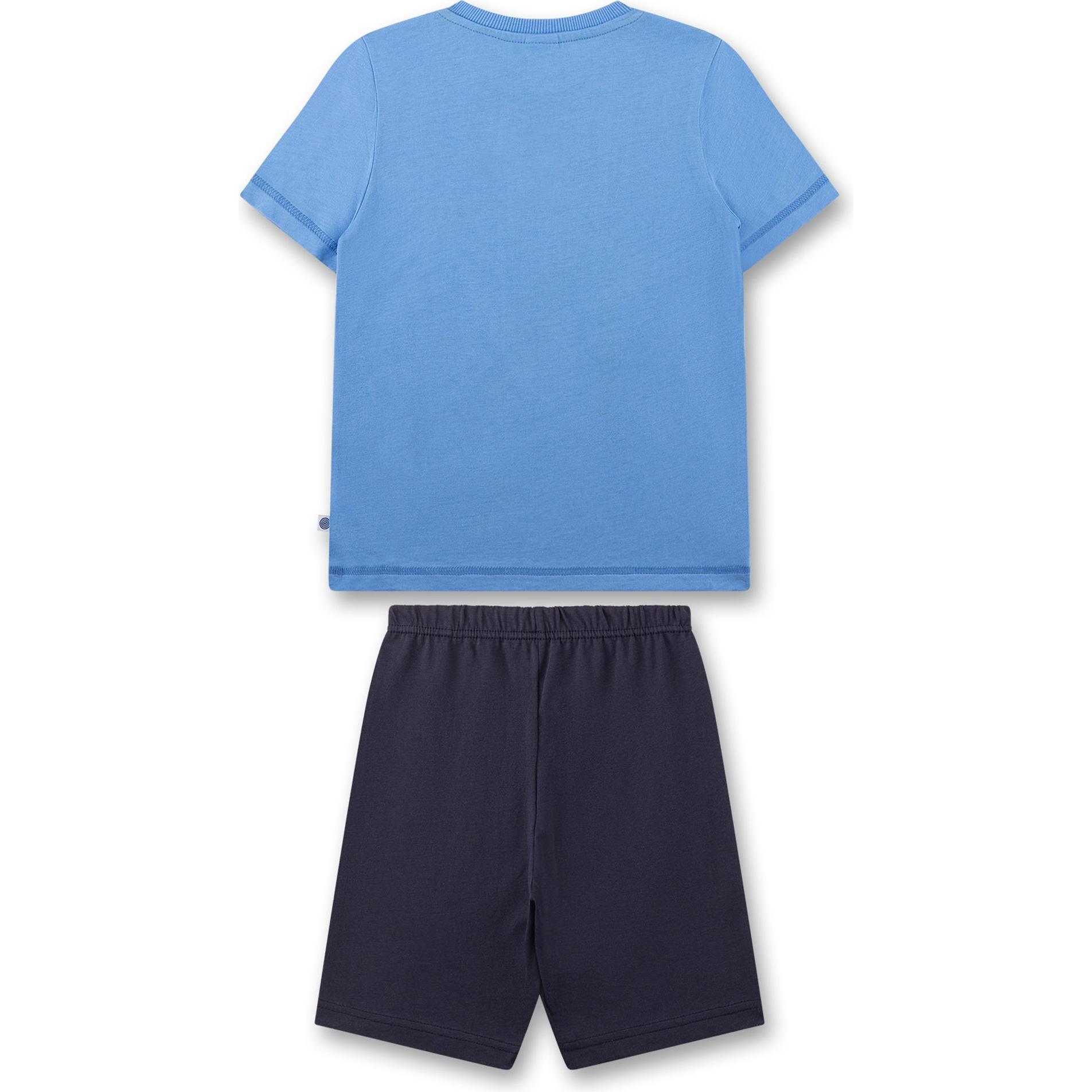 Thumbnail - Sanetta, Unisex, Pyjama, Pyjama Homewear Bequem sitzend, Blau, (116)