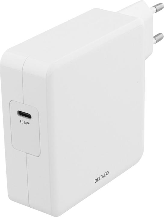 Deltaco USBC-AC117 mobile device charger White Indoor (87 W)