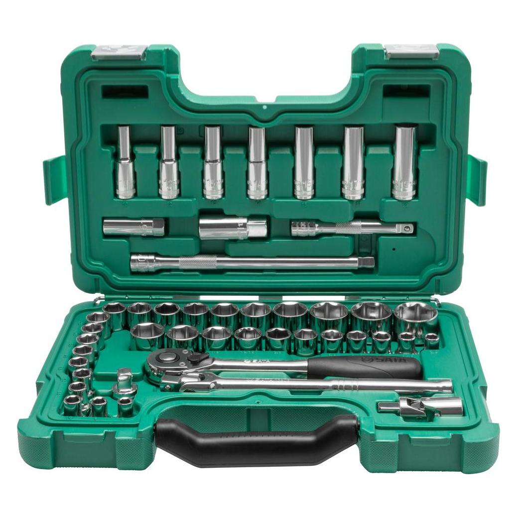 Sata, Dopsleutel + Dopmoer, 46 St. 1/2" Inbusdoppenset, Metrisch/keizerlijk