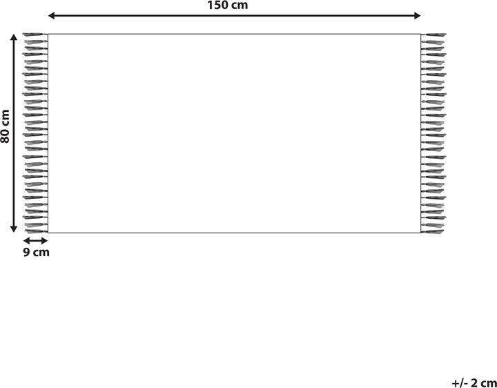 Actual product image Beliani Carpet cotton light beige 80 x 150 cm geometric pattern short pile ARDAHAN (80 x 150 cm)