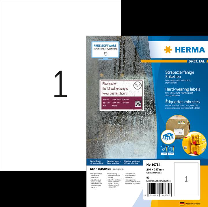 Image du produit Herma Étiquettes résistantes aux intempéries A4