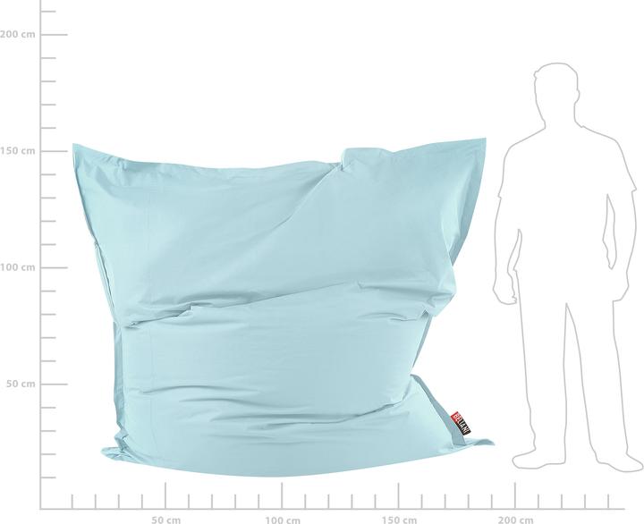 Actual product image Beliani Beanbag with inner bag for indoor and outdoor use 180 x 230 cm light blue FUZZY