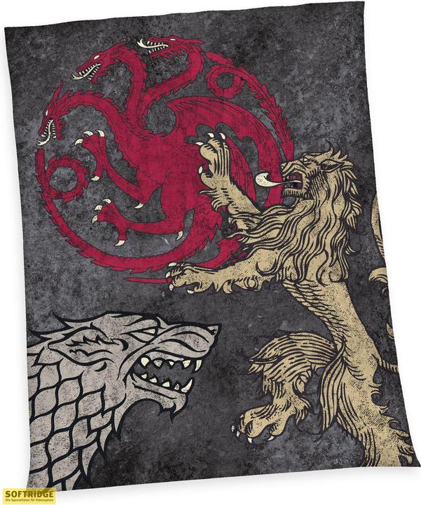 Herding Game of Thrones Wellsoft-Flauschdecke (150 x 200 cm)