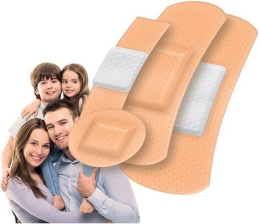 Actual product image Wundmed 100x Pflaster-Strips hautfarben Allround in 4 Grössen