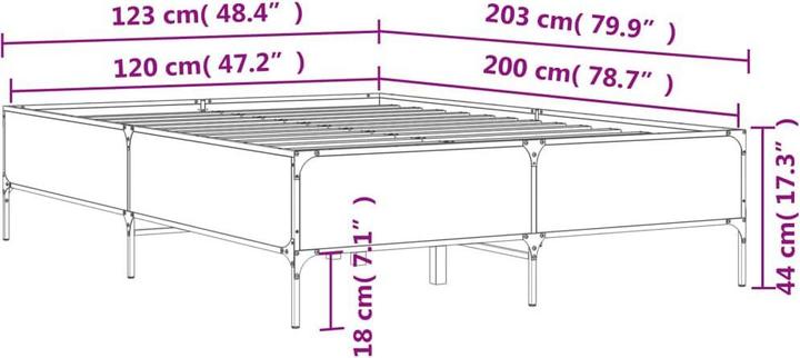 Image du produit vidaXL Bettgestell (120 x 200 cm)