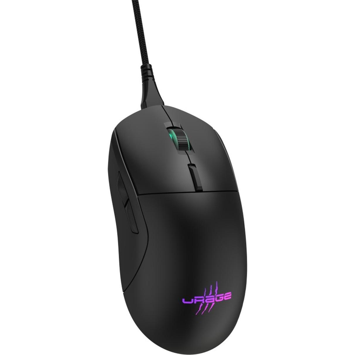 Urage Gaming-Maus Reaper 250, Schwarz (Kabelgebunden), Maus, Schwarz