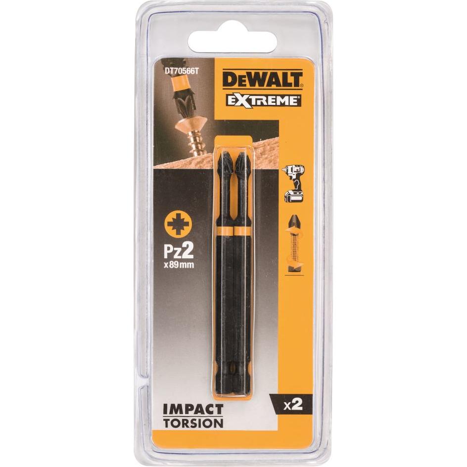 Thumbnail - DeWalt, Bits, Pozidriv PZ2 Schraubendreherbit, Typ Biteinsatz, 25 (pro Packung)teilig, 25 mm (Kreuz Pozidriv PZ M2)