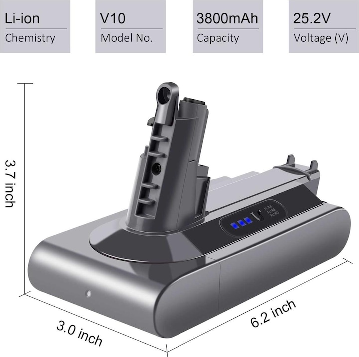 Image du produit Acconic Batterie 2500mAh pour Dyson V10 V10 Animal V10 Absolute 969352-02