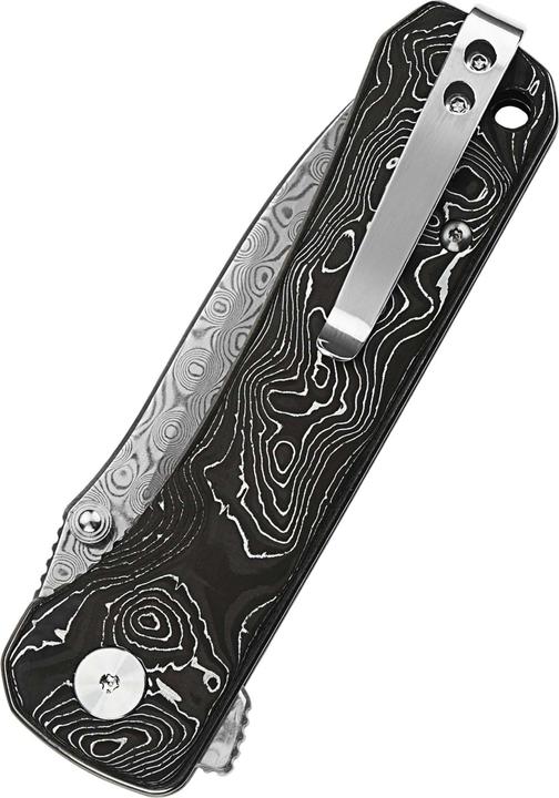 Produktbild QSP Knives Hawk Damast Aluminium Foil CF (8.20 cm)